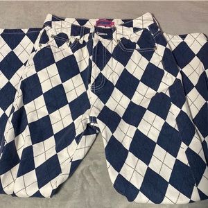 Edikted Argyle Jeans (XS)